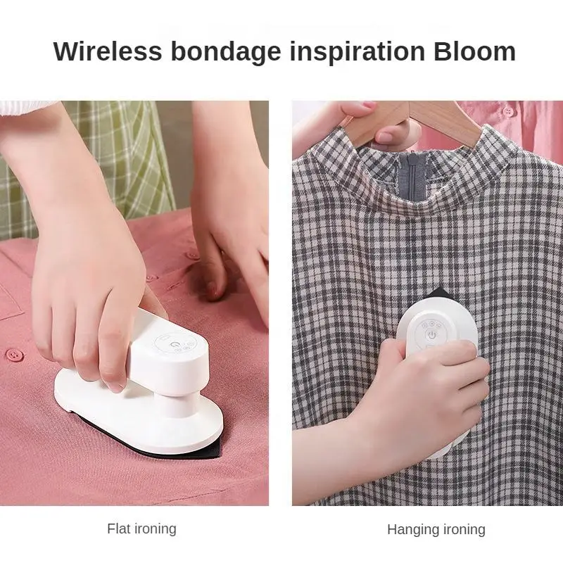 مكواة ملابس صغيرة لاسلكية قابلة لإعادة الشحن للسفر، مكواة صغيرة محمولة باليد، مكواة بخار كهربائية رطبة وجافة