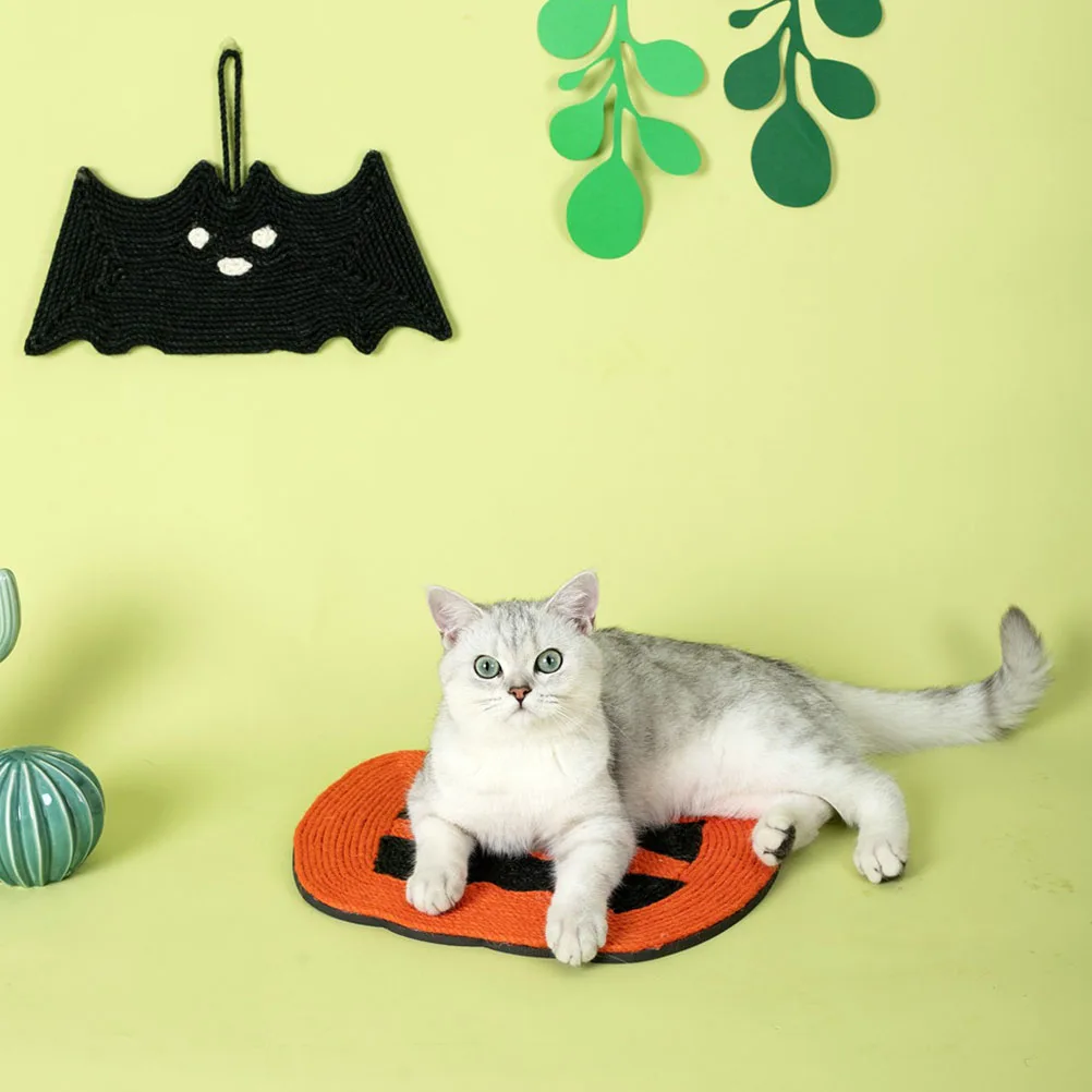 

Pumpkin Cat Scratcher Wall Mounted Sisal EVA Kitten Toy Scratch Mat Furniture Protector Home Decor Pet Supplies