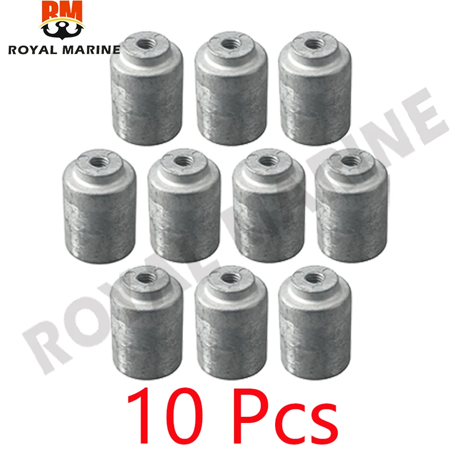 

Аноды 68V-11325-01, 68V-11325-02, 68V-11325-00 (10 шт.) для блока цилиндров 4-тактных лодочных моторов Yamaha F90-F250, артикул 68V-11325