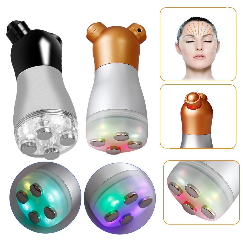 Électroporation faciale RF, 3 couleurs, 6 Modes, photon LED, raffermissement de la peau, élimination des rides, Lifting du visage, mésothérapie, masseur par vibrations