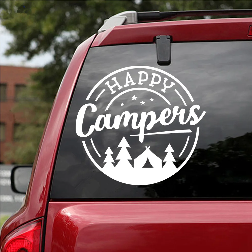 Outdoor Adventurer's Forest Themed Car Decals - Travel Style Stickers for RVs & Campers, Nature-Inspired Auto Accessories