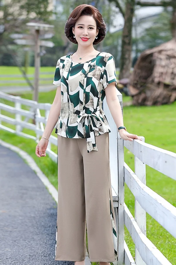 Modne koszule damskie z nadrukiem, luźny krój, nowy styl, szyfonowe, z krótkim rękawem.