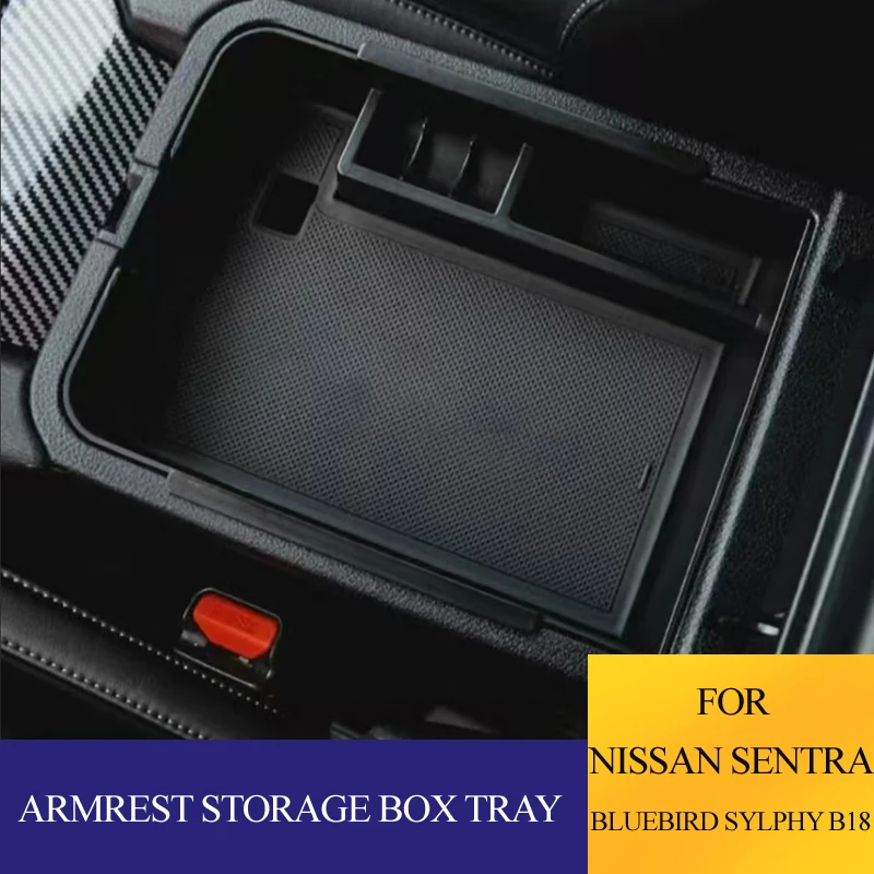 Accoudoir de rangement Central de voiture, boîte de rangement, plateau à gants, accessoires pour Nissan Sentra Bluebird Sylphy B18 2019 – 2022