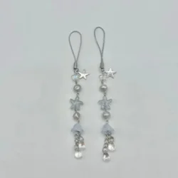 Starfish Star Bead Phone Accessories Keychain Y2K Handmade Fashion Star Accessories