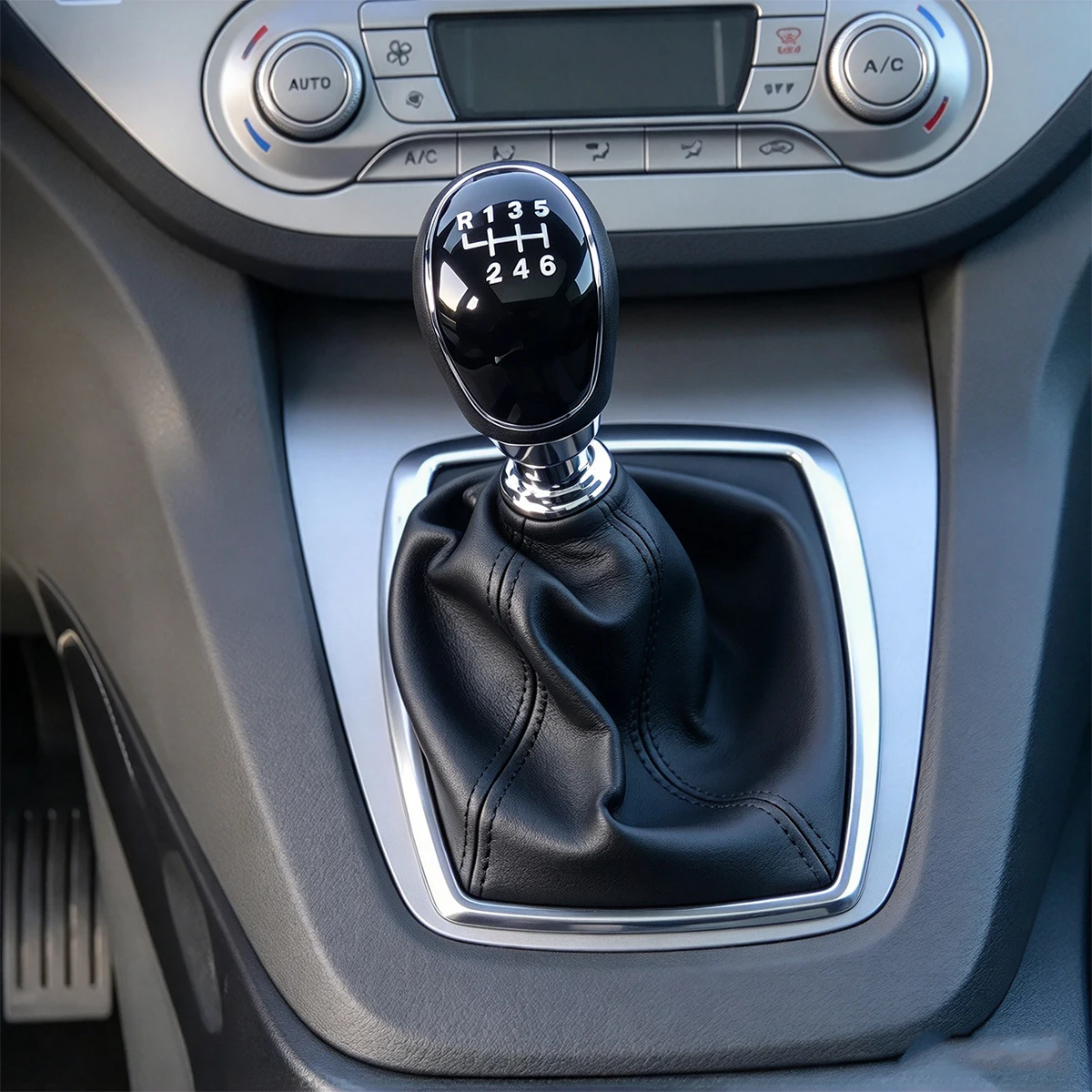 MT 5/6 Speed Gear Shift Knob Leather Shifter Lever Arm Headball For Ford Mondeo Mk4 Focus S-Max C-Max Kuga Galaxy Car Accessory - view 4