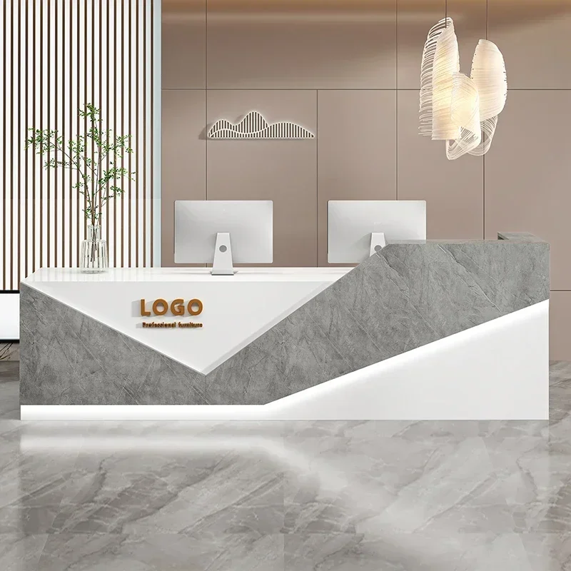 

Customization Display Reception Desks Professional Modern Italian Counter Reception Desks Salon Mostrador Commercial Furniture