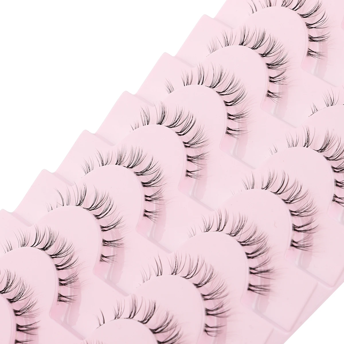 手作りの柔らかいつけまつげ,3Dミンクまつげ,ナチュラルメイク,エクステンション,キャットアイ,3ペア,10ペア