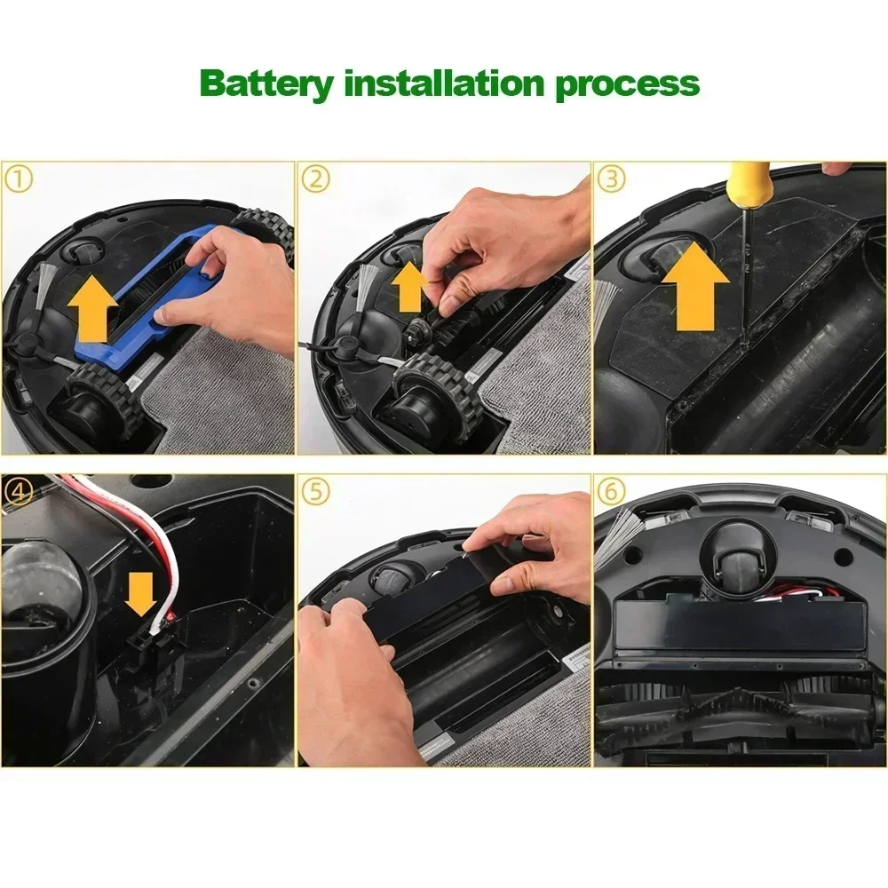 Original Rechargeable battery For Conga 3290 3390 3490 3590 3690 3790 3890 Sweeping Mopping Robot 14.8V 3200mah Vacuum Cleaner image 3