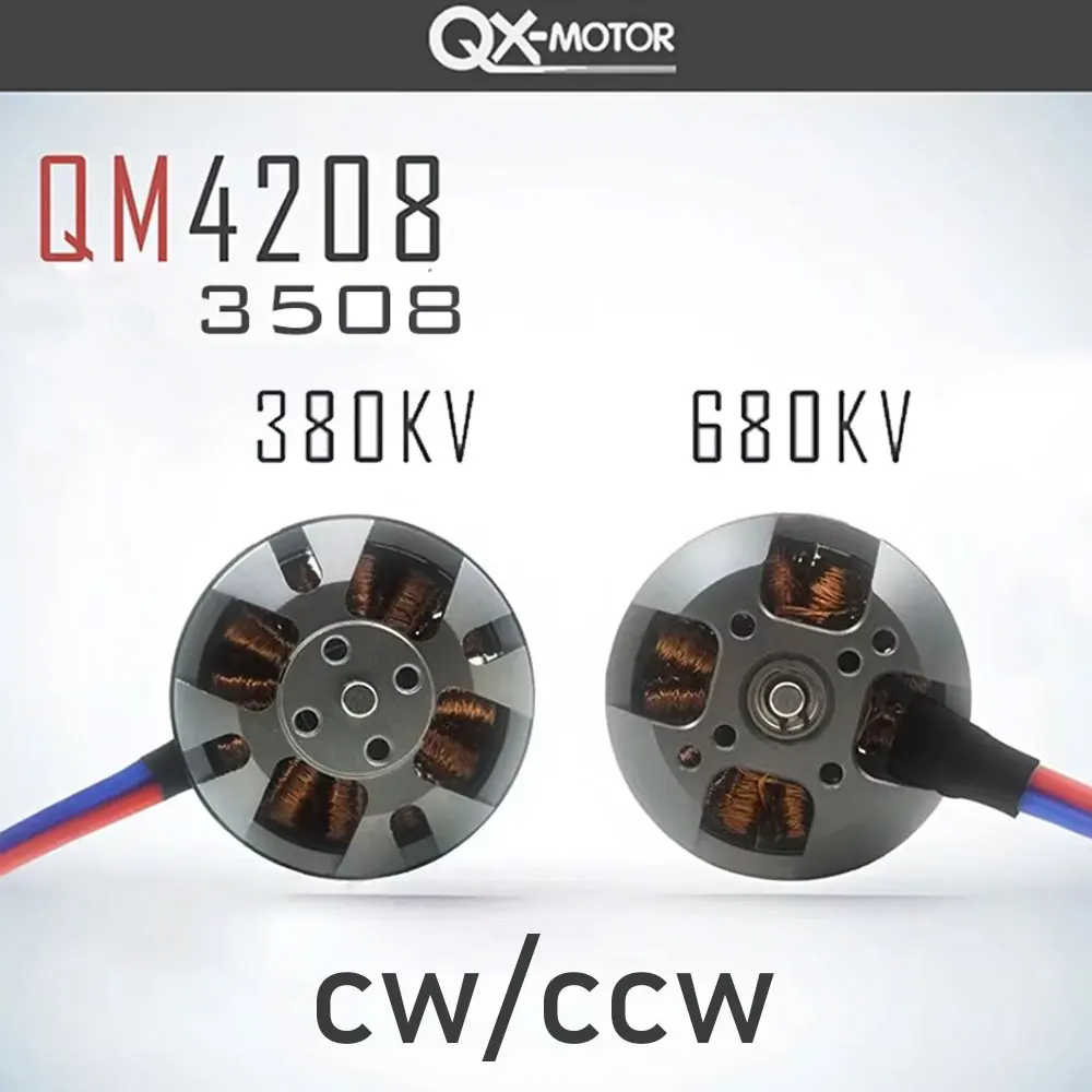 QX-MOTOR Brushless Motor QM4208 3508 380KV 680KV CW CCW for RC Multirotor FPV Drone Helicopter Fixed-wing Aircraft Parts