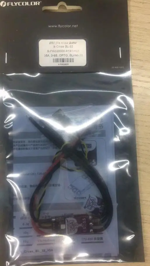Flycolor X-Cross BL-32 35A ESC 3-6s OPTO ARM 32-bit Cortex MCU 051 Support Dshot1200 Oneshot125 for RC Quadcopter