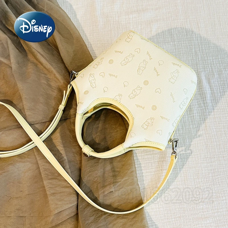 Disney New Mini Women's Handbag Winnie The Pooh Cartoon Cute Mini Women's Shoulder Crossbody Bag Fashion Casual Women's Bag