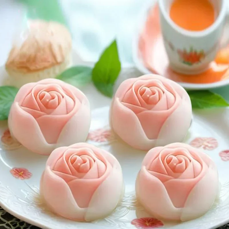 Rose Candle Silicone Mold DIY Lotus Resin Silicone Mold Hibiscus Flower Candle Mold Peony Candle Mould Flower Cake Molds