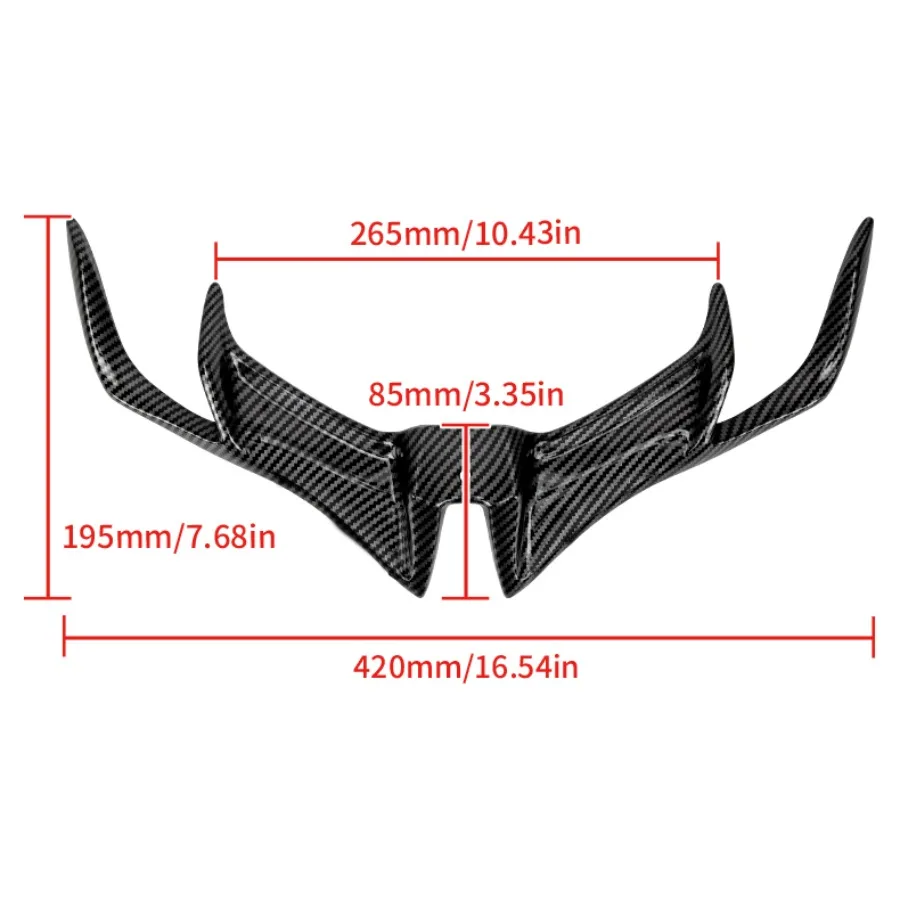 Wholesale Fit For YZF Yamaha R15 V3 Plastic Aileron Carbon Fiber Front Aerodynamic ABS Fairing Motorcycle Race Winglets