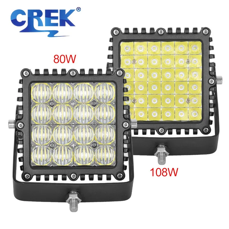 

CREK Work Lighting LED Autolamps High Power Rectangular LED Work Flood Lamp IP68 Rated Square Worklight for Heavy Duty Truck