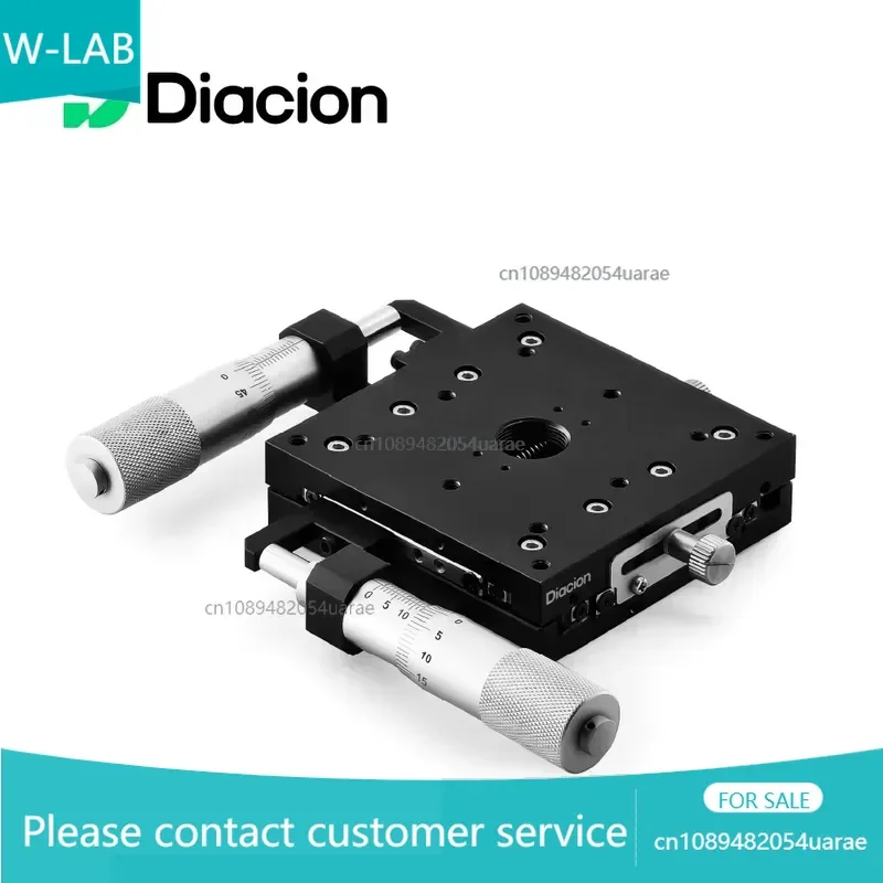 Diacion ASXY80 High Precision Low Profile Aluminum Alloy CNC Machining Manual Positioning Stage 80*80mm Linear Guide Blocks