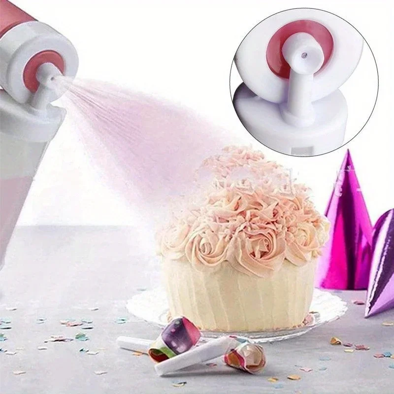 1set Manual Spray Gun Decorating Spraying Coloring Baking Decoration, Cake Spray Mousse Cake Coloring Powder Baking Tool