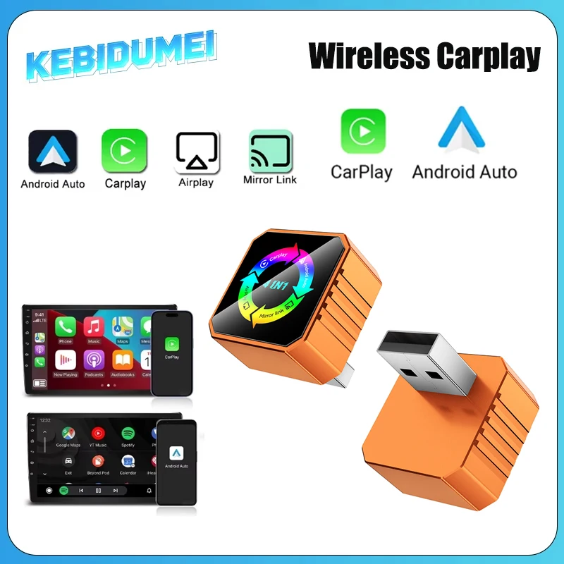 

НОВИНКА: Улучшенный адаптер 4-в-1 для беспроводного CarPlay, Mirror Link и AirPlay – мгновенное преобразование проводного подключения в беспроводное, Plug&Play для проводного CarPlay