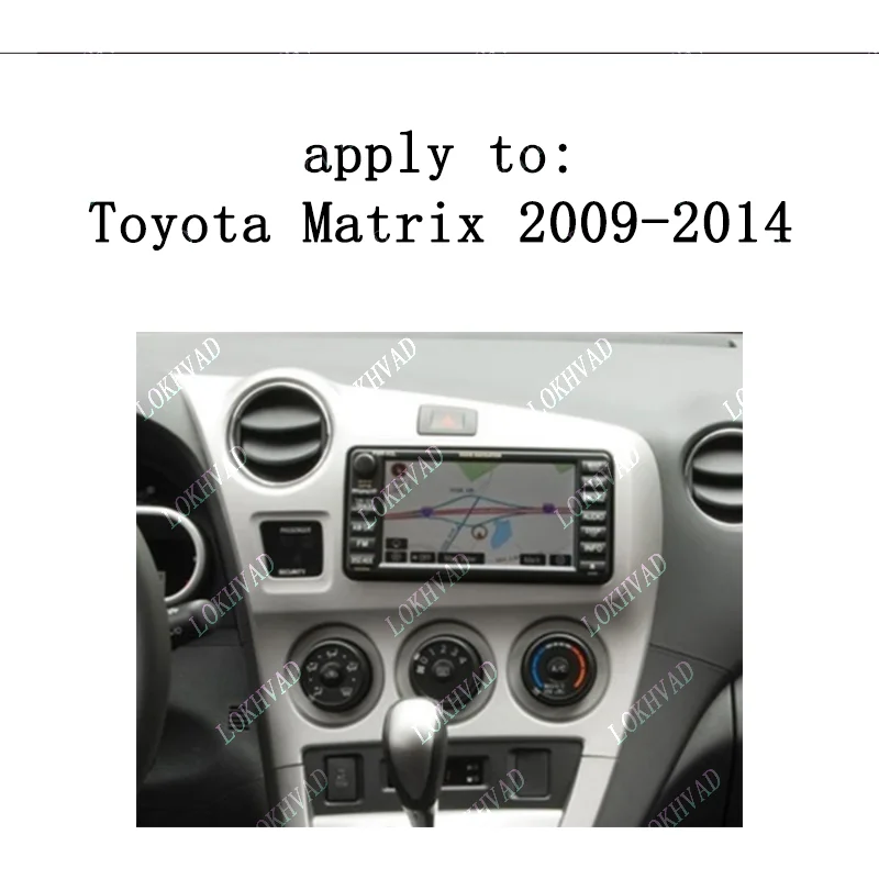 9 Inch For Toyota MATRIX 2009-2014 Left Car Stereo Radio Android MP5 Player Fascia Casing Frame 2 Din Head Unit Dashboard Cover