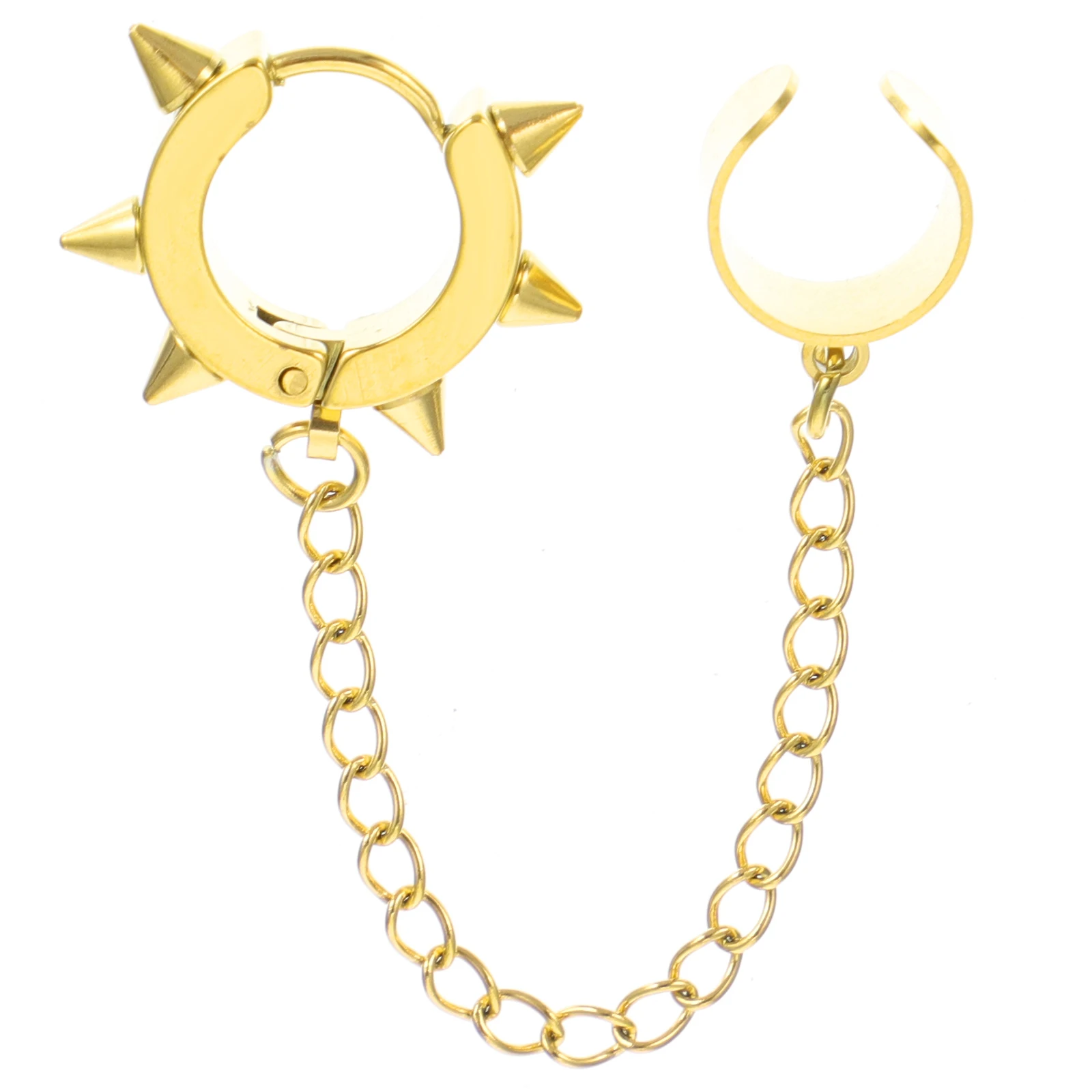 

1pc No Hole Cool Hip-Hop Clip Cool Jewelry Fashion Punk Jewelry Stylish Non Pierced Ear Accessory Simple Ear Bone Clip