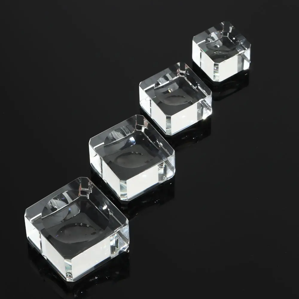 Pedestal Holder Glass For Ball Transparent Support Crystal Sphere Base Ball Display Stand Glass Holder