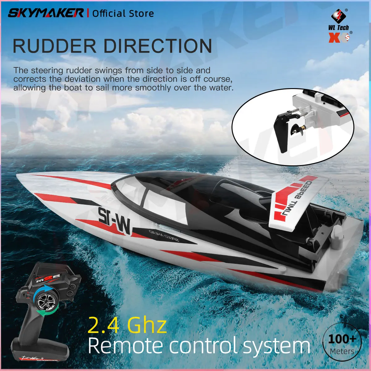 Wltoys Wl912 RC قارب سباق سريع 35 كيلومتر/ساعة عالية 2.4 جيجا هرتز كابس الحماية المهنية التحكم عن بعد قارب لعب للأطفال هدية #4