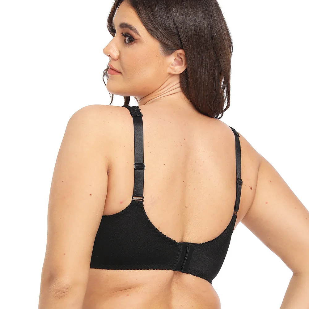 Frauen Bh Schwarz Spitze Unterwäsche Minimizer Full Coverage Nicht-padded Weiche Bügel Bh Frauen Plus Größe Bh C D E F G H I J