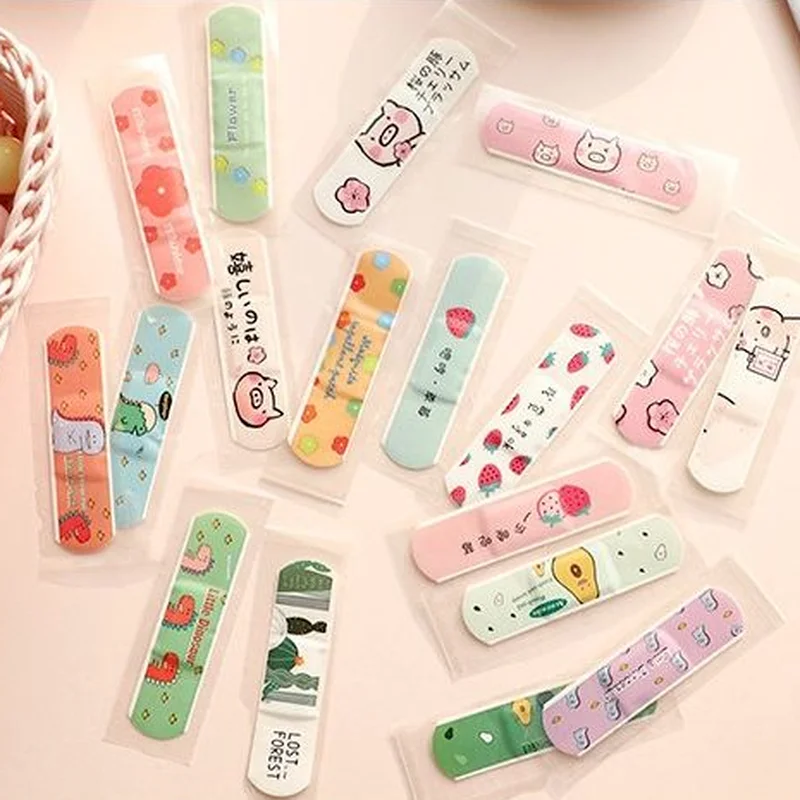 20 Stks/doos Ademend Leuke Cartoon Band Aid Hemostase Lijm Bandages Outdoor Draagbare Ehbo Emergency Voor Kids Kinderen