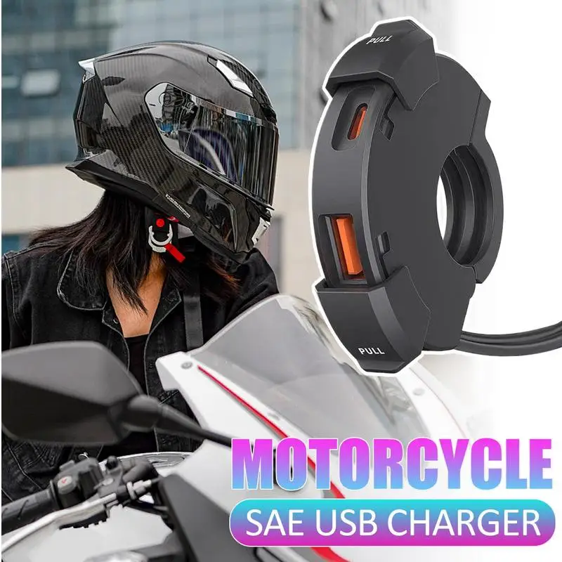 

Motorcycle USB Charger Tablet Charger Waterproof PD30W USB Outlet Port Adapter For Travel Smartphone Motorbike GPS Handlebar