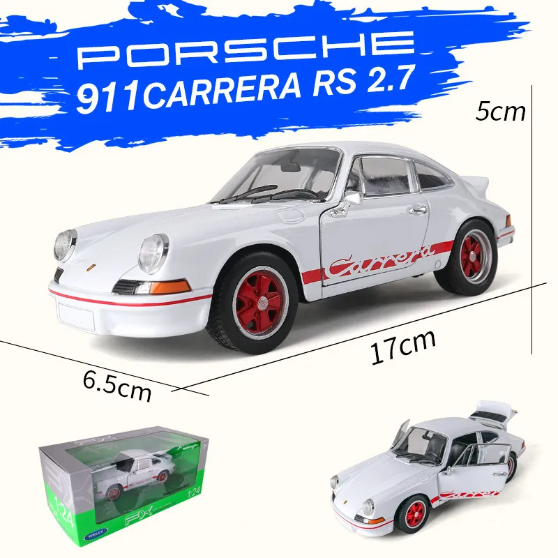 welly 1:24  Porsche 911 CarreraRS car  alloy car model simulation car decoration collection gift toy Die casting model boy toy