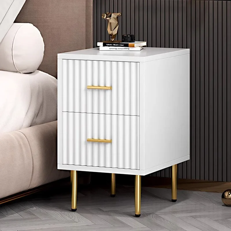 Vanity Bedroom Nightstand Modern Nordic White Bedside Nightstands Minimalist Wooden Mesita De Noche Dormitorio Home Furniture