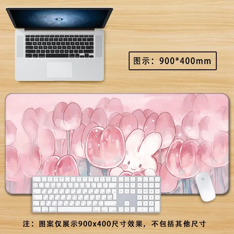 แผ่นรองโต๊ะหนัง PU |   แผ่นรองเมาส์เกมมิ่งดีไซน์น่ารักขนาด XXL สำหรับแล็ปท็อปและคีย์บอร์ด ป้องกันการลื่น
