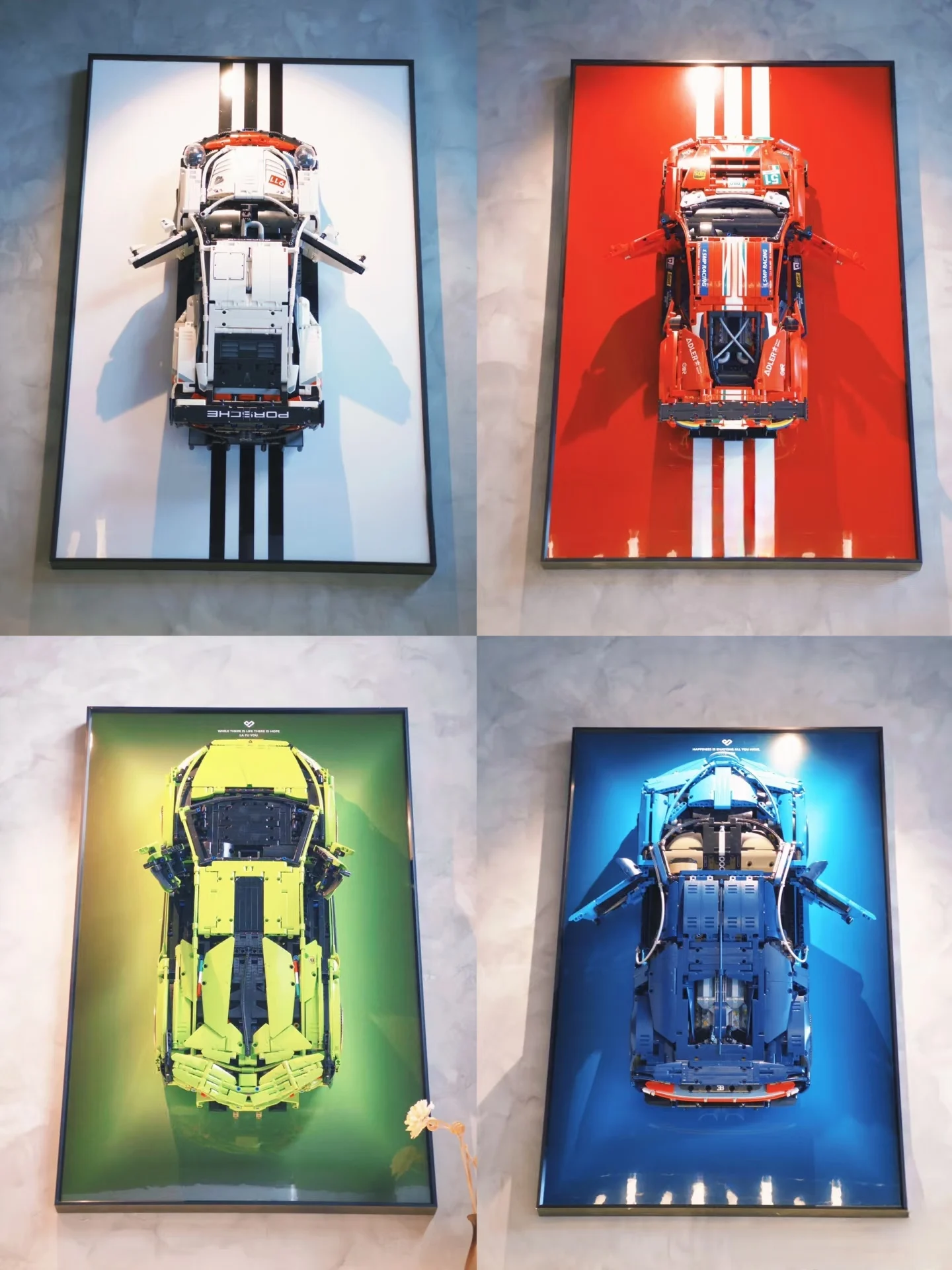 Exibição de montagem em parede para LEGO Technic 42083 Bugatti Chiron-Display Parede apenas colecionáveis adultos para montagem em parede de carro Lego