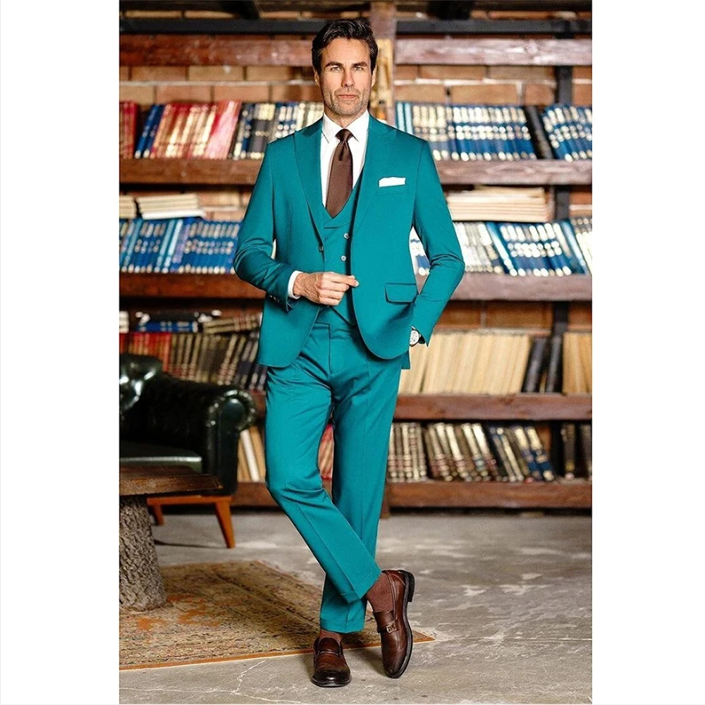 Fashion Single Breasted Men's Suit Three-pieces(Jacket+Pants+Vest) Chic Fashion Casual Party Prom Wedding Set