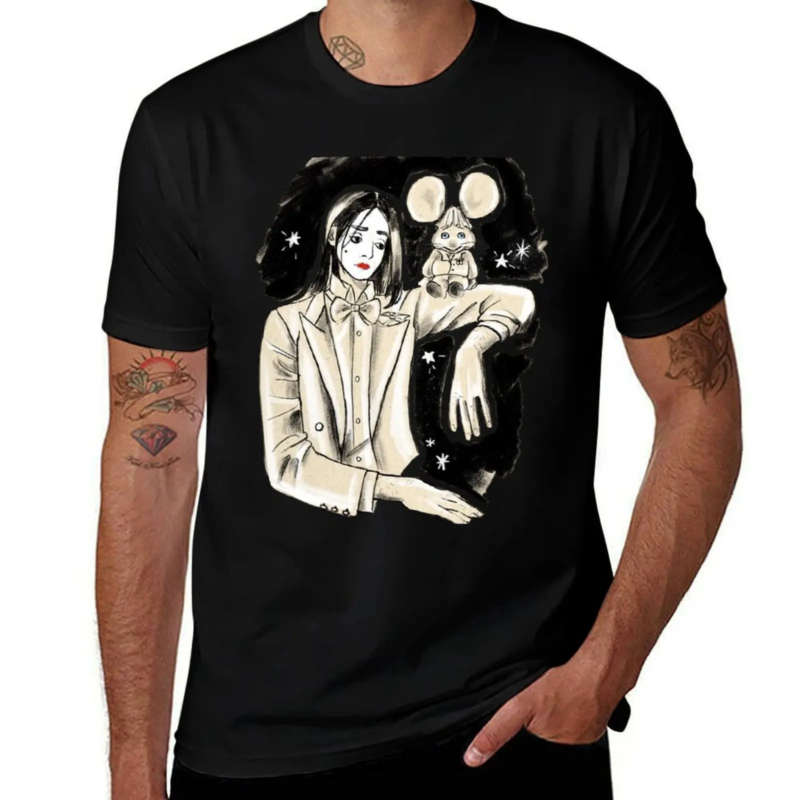 

Singer And Mouse : Lucio Corsi T-Shirt Fashion Print Casual Short Sleeve