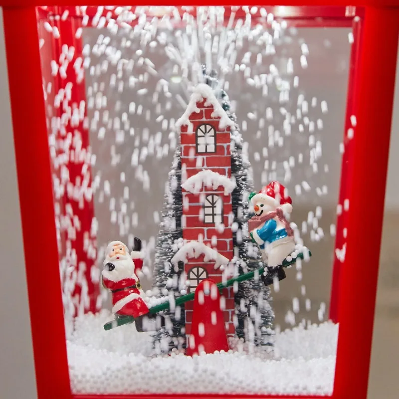 Lucky Snow Christmas Ornaments New European Snow Small Street Lights Dynamic Interior Festival Dress Up Products Music Lights