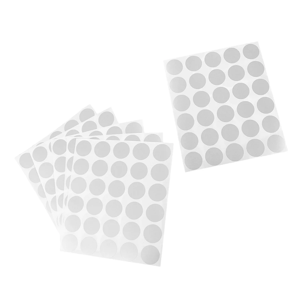 6 أوراق ملصقات للخدش مقاس 1 بوصة مستديرة ذاتية اللصق مطلية بالفضة سهلة التقشير لمكافآت تذاكر جوائز ألعاب الحفلات ذاتية الصنع