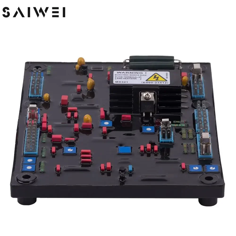 

AVR MX321 PMG Permanent Magnet Generator Voltage Regulator Stabilizers Three Phase 250kva Red ForPower Brushless Generator Parts