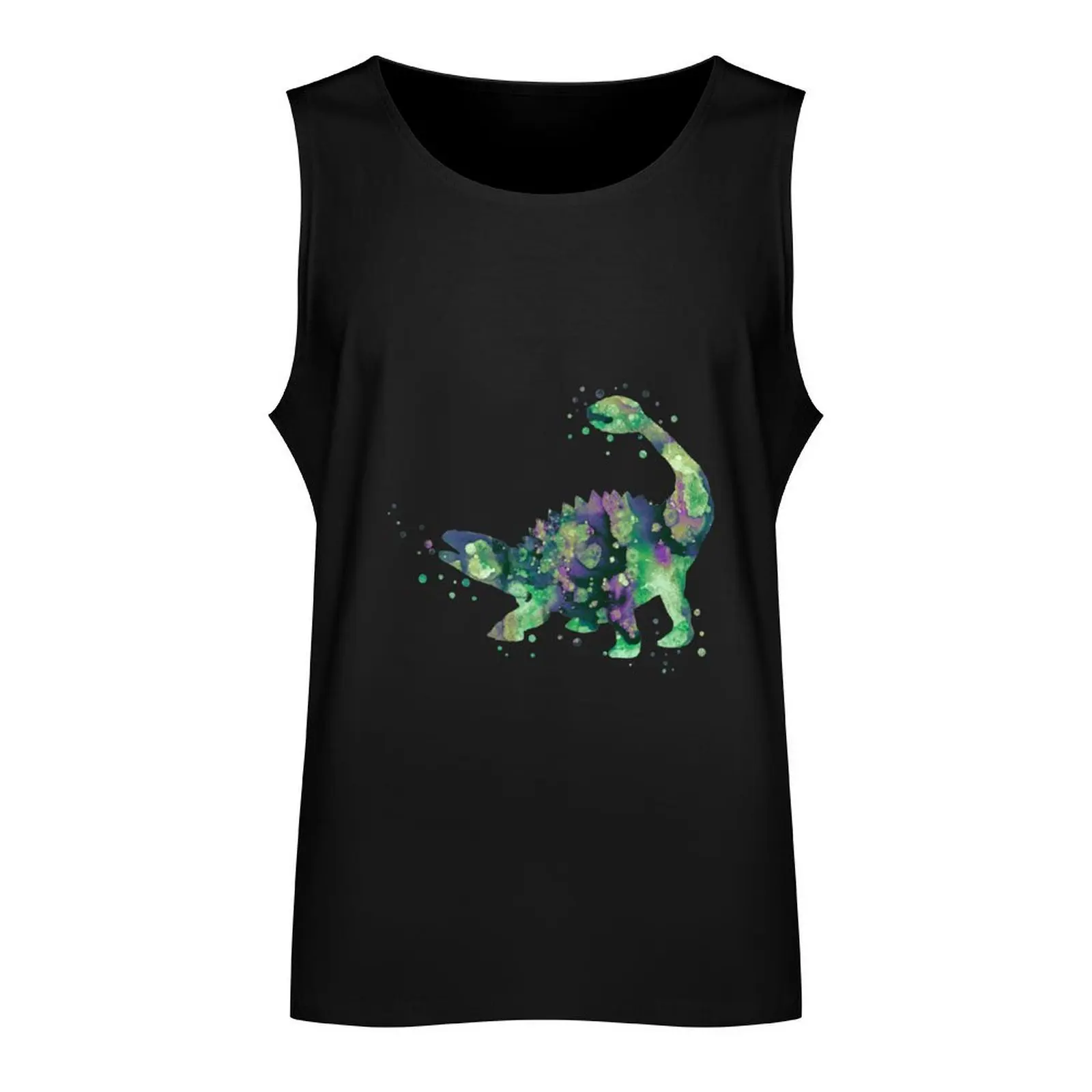 Ankylosaurus, watercolor Ankylosaurus, dinosaur Tank Top men gym clothing summer clothes