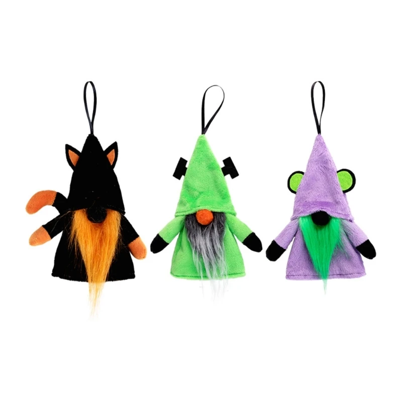 

3pcs Halloween Gnomes Pendant Set Miniature Dwarf Festives Home Decoration