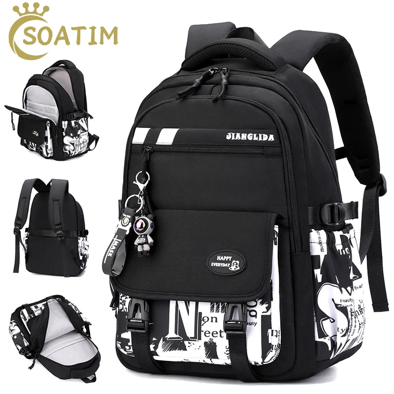 NEW Children School Bags Teenage Boys Kids Backpack Middle High School Students School Backpacks Outdoor Travel Book Bag Mochila