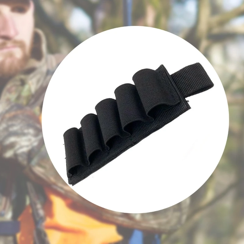 Tactically 5 Rounds Nylon Shell Holder Portable Cartridge Rifles Cartridge Holder Hunting Easy Use