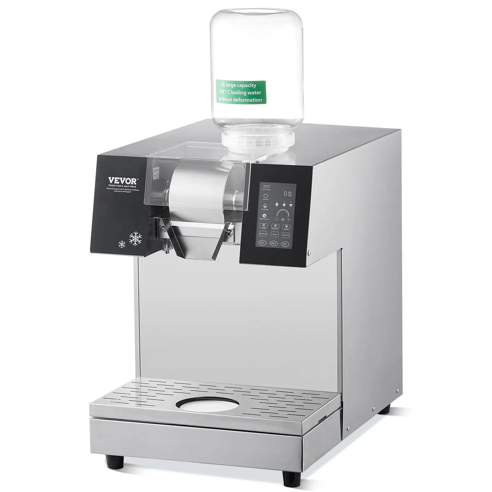 Commercial Stainless Steel 529.1LBS/24H Snowflake Ice Maker Electric Ice Shaver Machine For Snow Cone Making