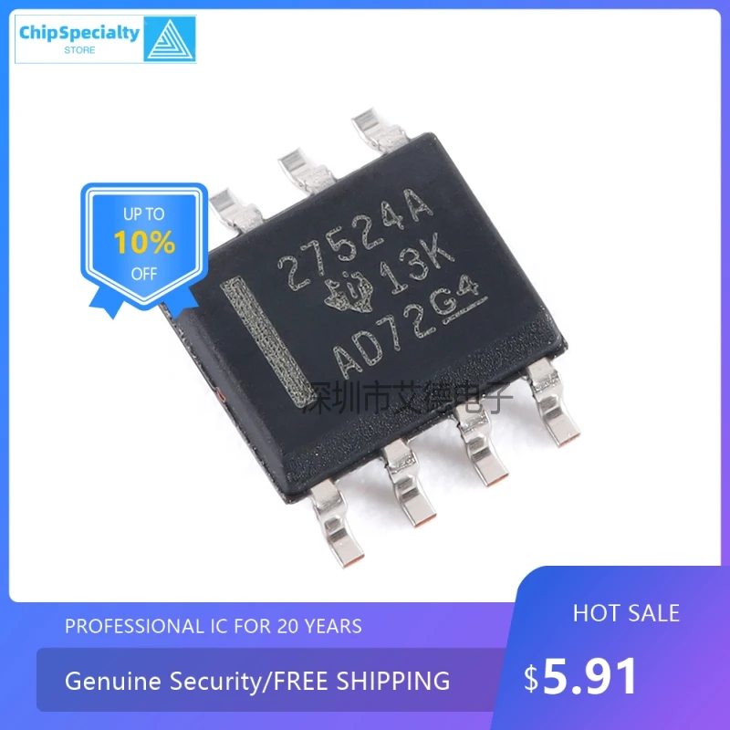 New original UCC27524ADR Silk screen 27524A SOIC-8 dual-channel gate driver chip