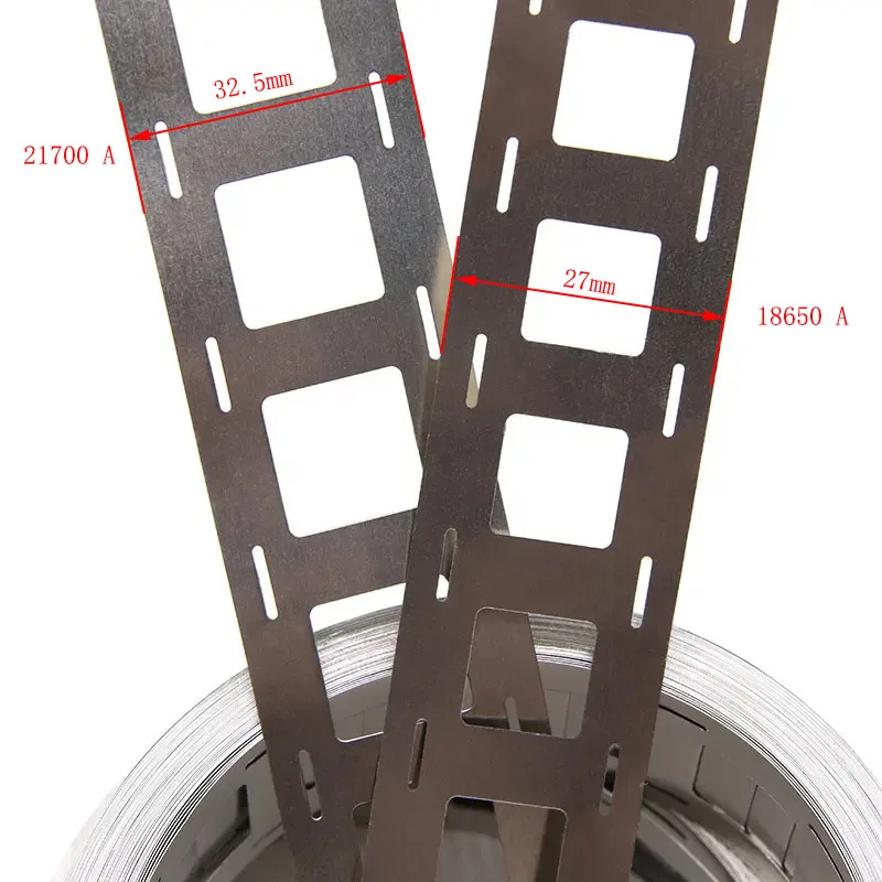 Imagem -04 - Níquel Chapeado Aço Correia Tira Conector Ponto Soldadura Máquina Bateria Soldadores 18650 21700 Li-ion Bateria Pack 2p Rolo 1m 2m