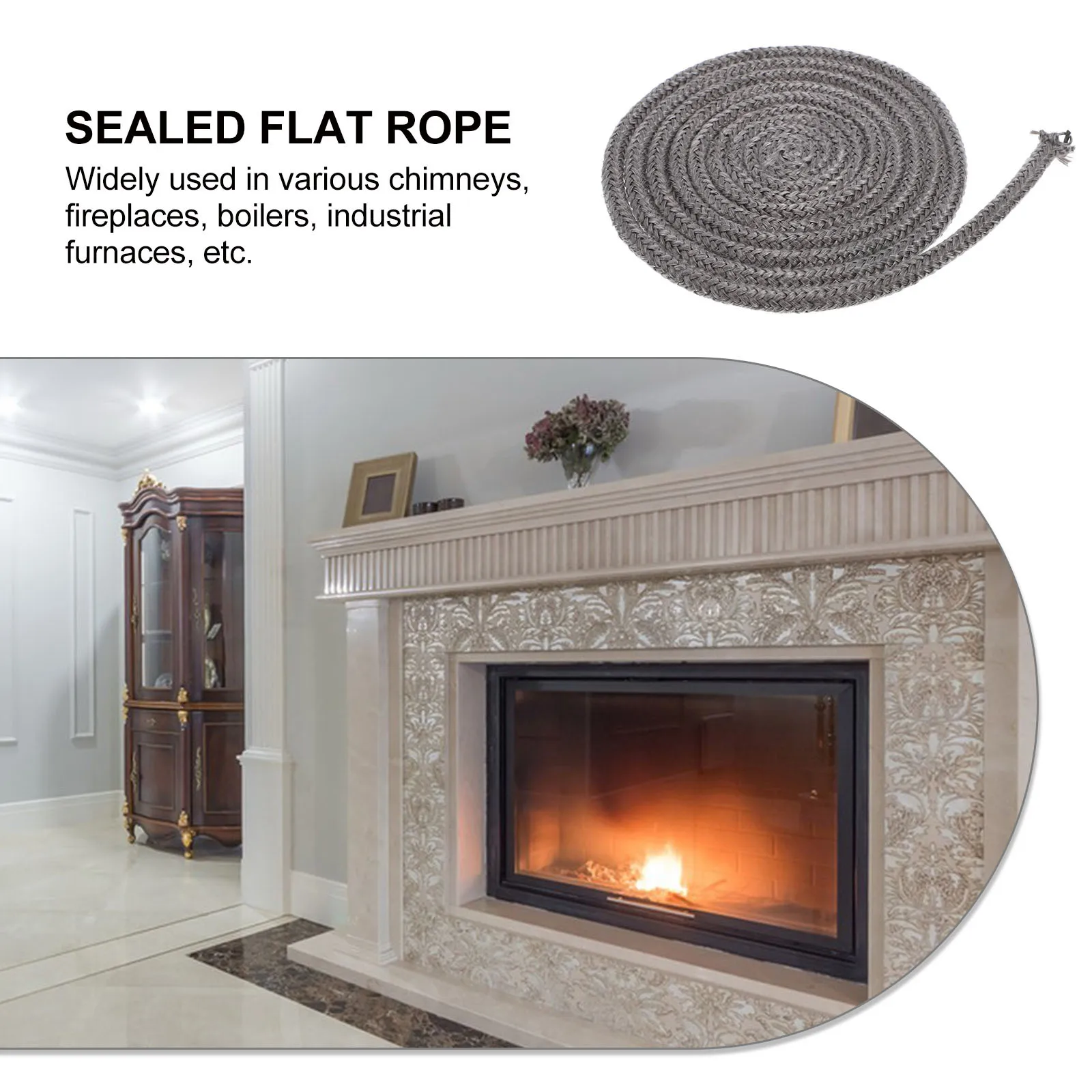 断熱ストーブロープ グラスファイバーガスケットシーラントストリップ 木製ストーブドアシーリング 高温暖炉ロープシーラントストリップ
