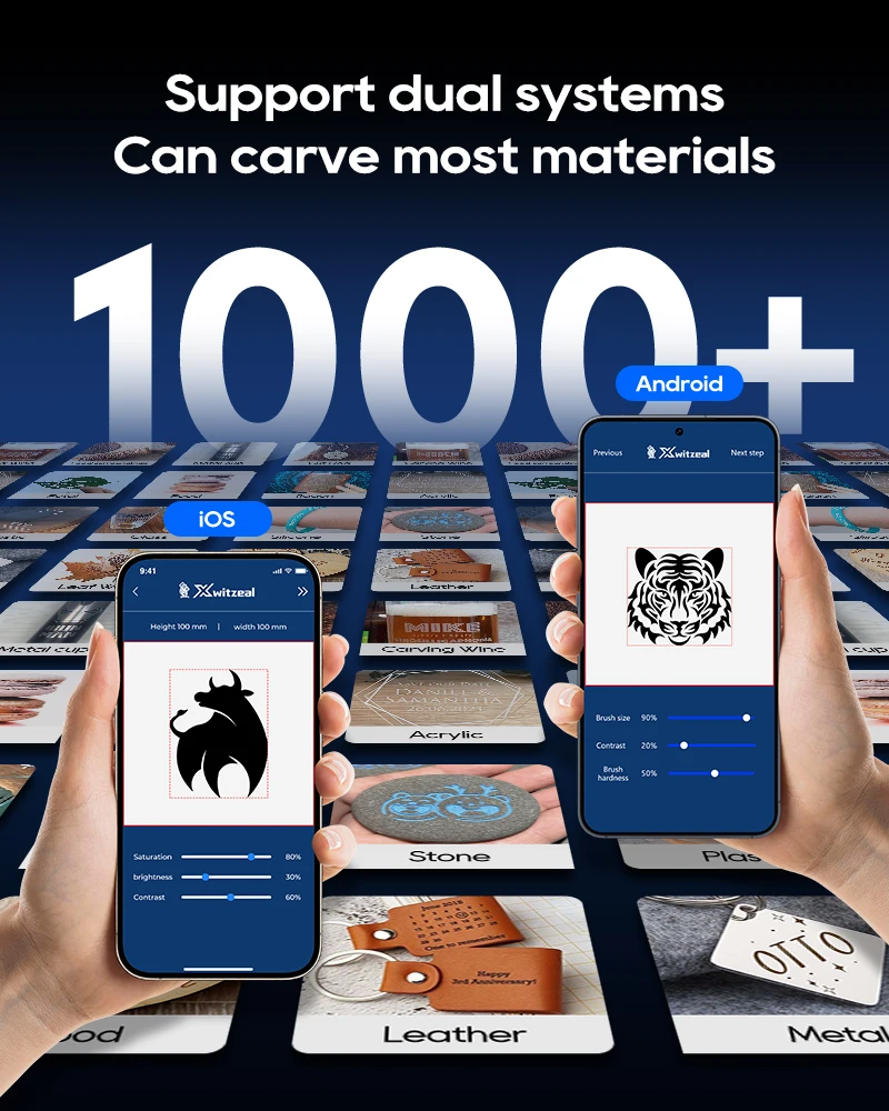 Xwitzeal V8 MINI إزالة الليزر الزجاج الخلفي للهاتف، والأقواس وعدسة الكاميرا، مع قوالب حديدية (سلسلة 8-17) ومجموعات أدوات إصلاح الهاتف