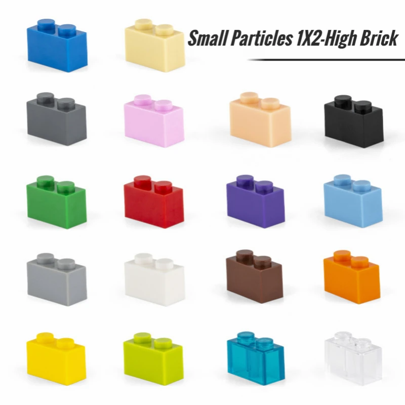 

125pcs Small Particle 3004 High Brick 1x2 Building Block Parts DIY Compatible with Creative Gift Blocks Castle Toys