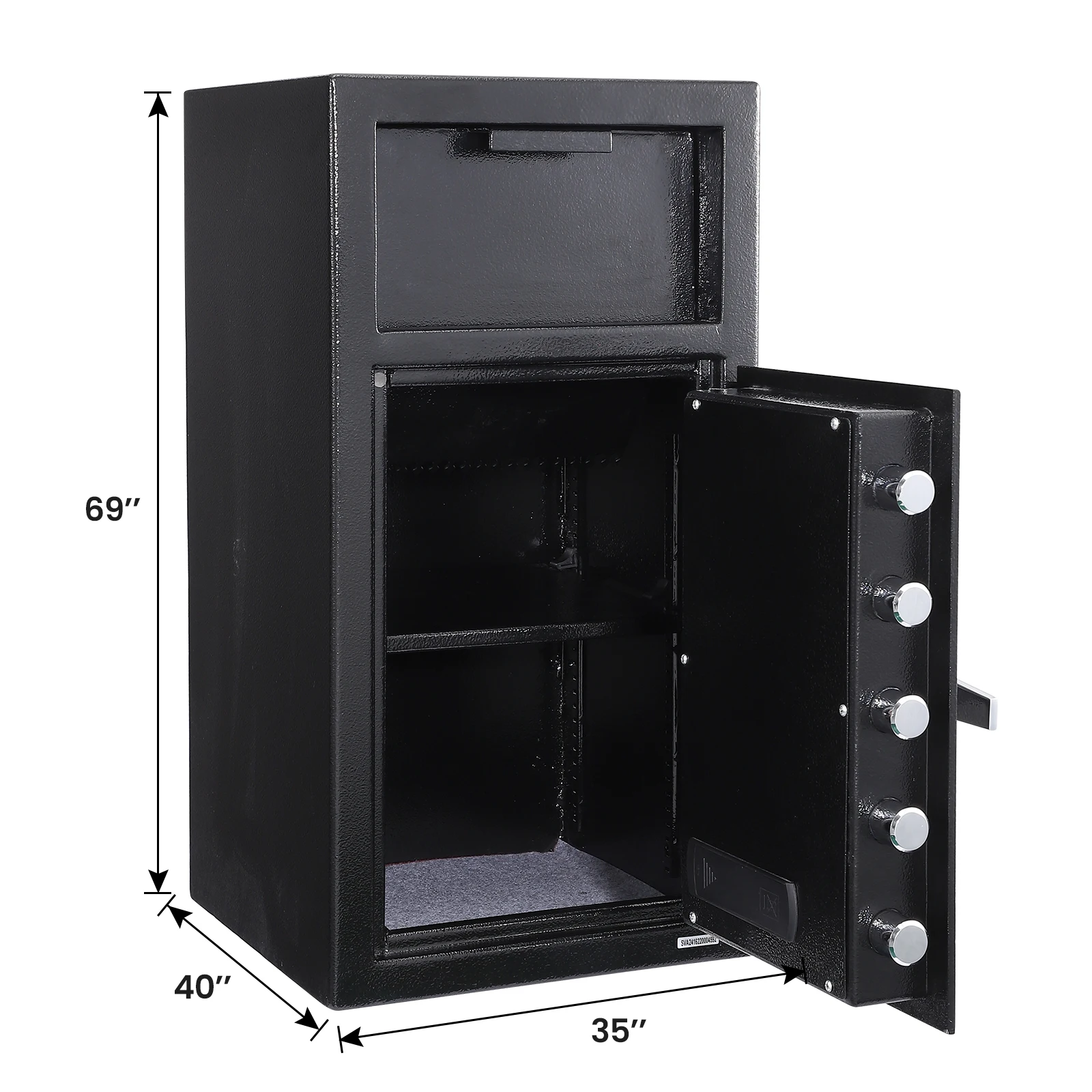 Depository Safe DS 68 Digital Depository Safe Box, Electronic Steel Safe with Keypad, Locking Drop Box with Slot