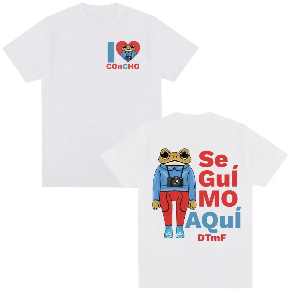 I Love Concho Frog T-shirts Debí Tirar Más Fotos Bad Bunny T-shirt Se Guí Mo AQuí DTMF High Quality Men's Women Tee Shirt