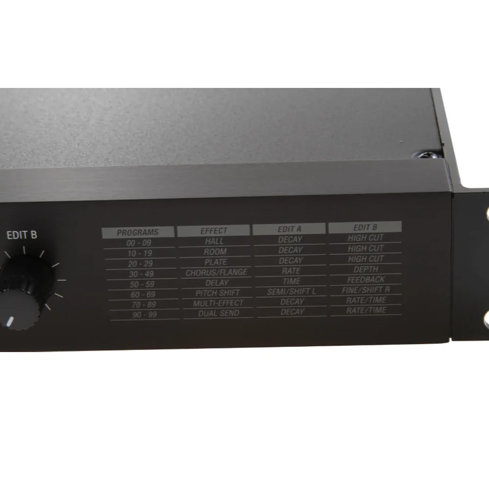 Microverb 4 Vooraf Ingestelde/Programmeerbare 18-Bits Signaalprocessor 18-Bits Conversie Speciale Fx-Parameters Midi-Besturing Van Programmawijzigingen